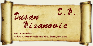 Dušan Mišanović vizit kartica